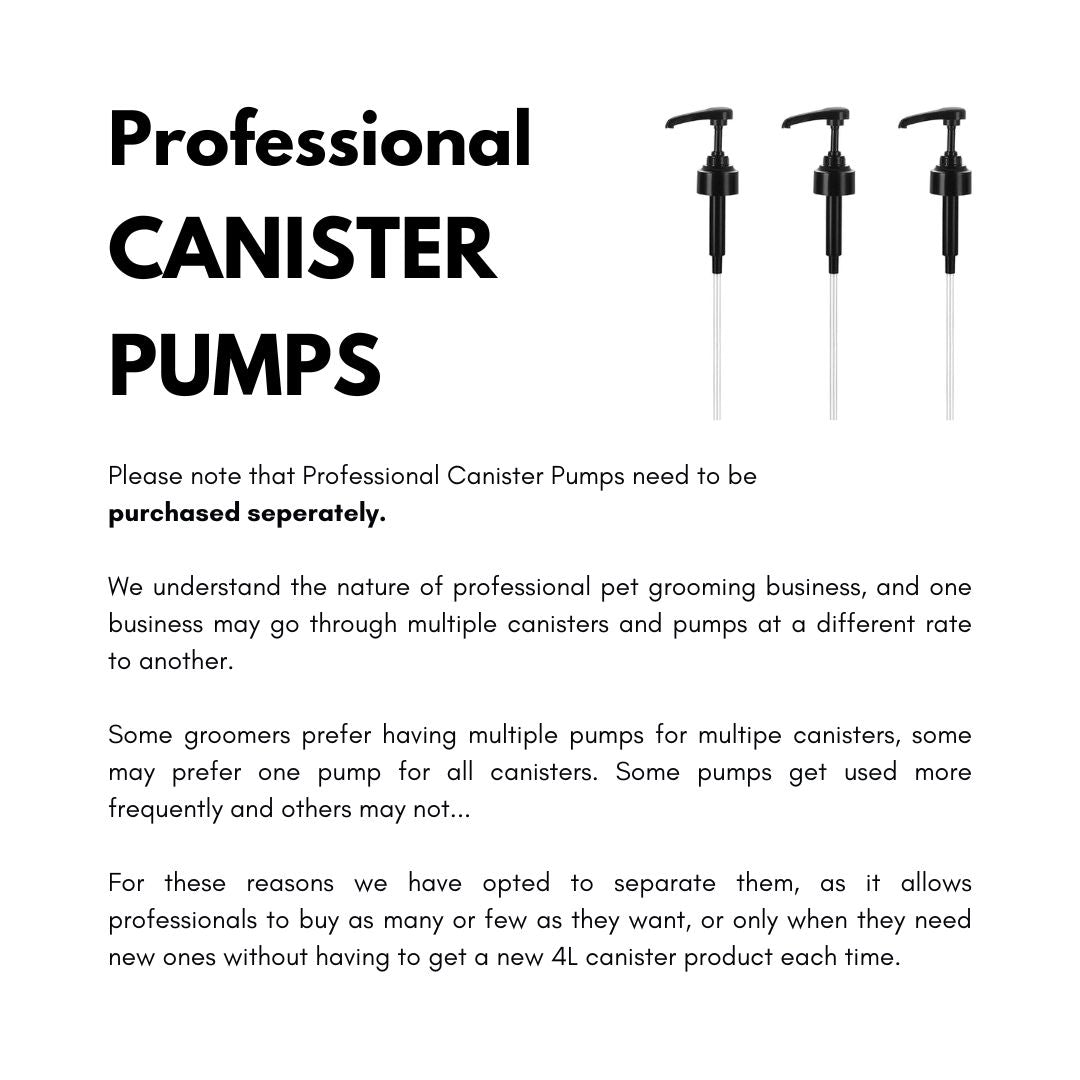 Pump canisters for professional shampoo 4l canisters.